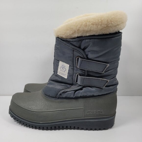 Sorel Men's Gray Winter Snow Boots Made In Canada US Size 11 - Picture 2 of 11